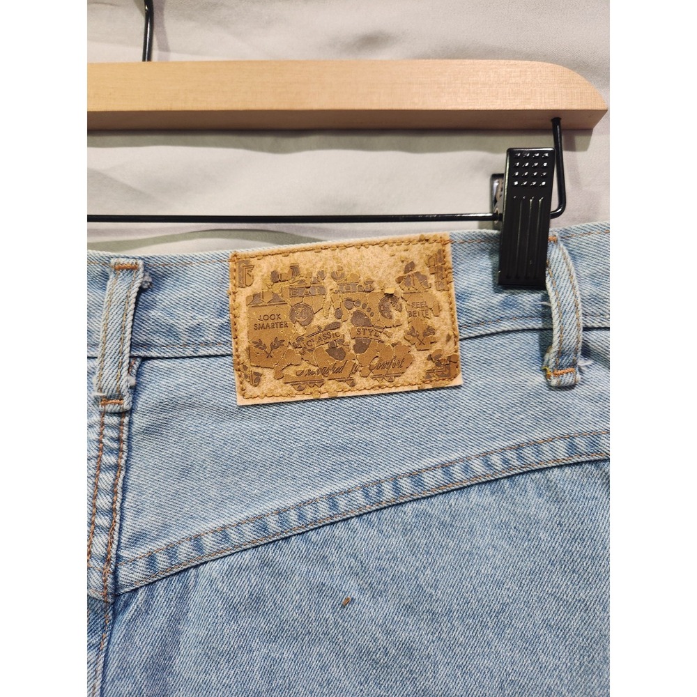 VTG‎ Y2K Hangten Button Up Denim Skirt with Floral Patches 11/12 30" Waist - Picture 6 of 7